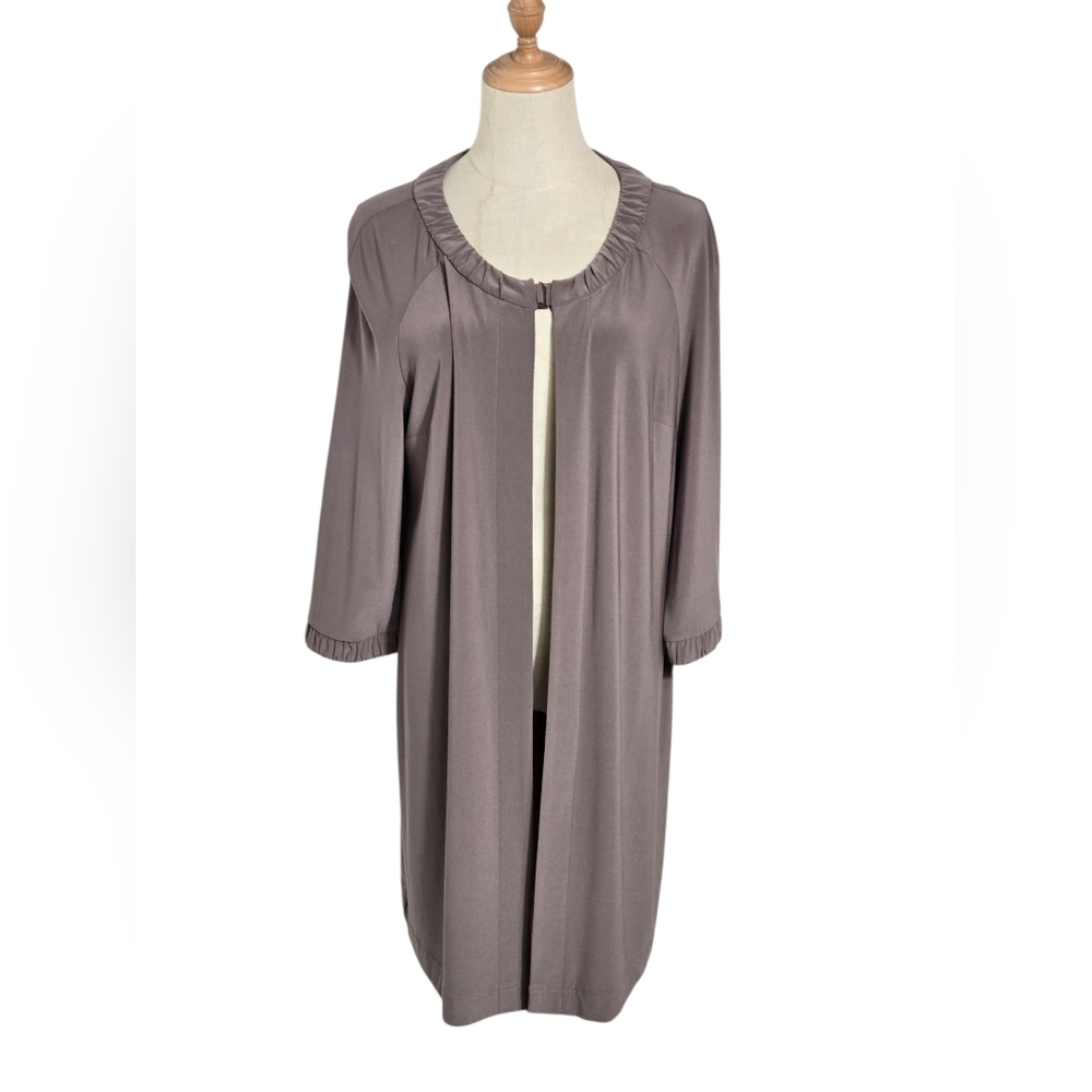 Joseph Ribkoff Women's Taupe Lightweight  Long Stretch Coverup Plus SizeNWT